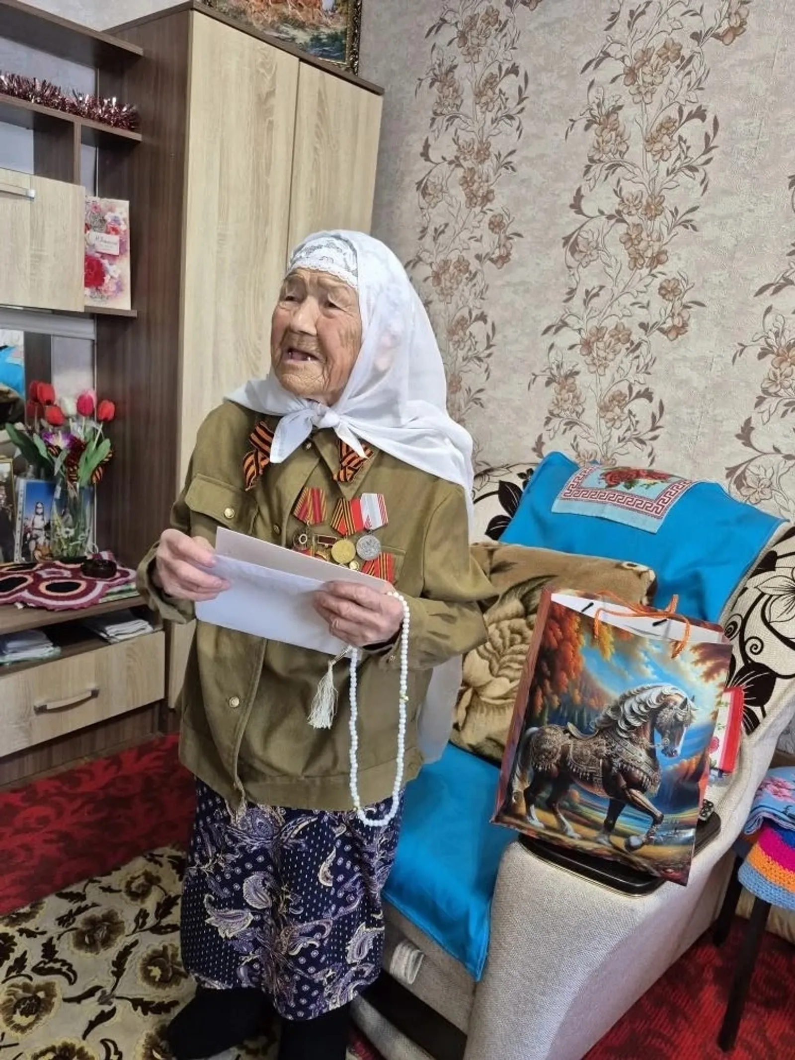 Энергетик ҡасабаһында йәшәгән әбейгә 103 йәш тулды